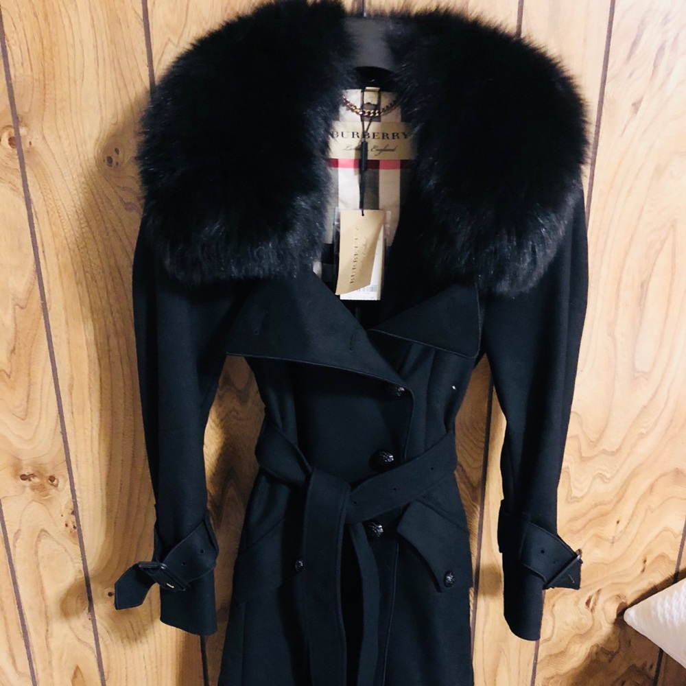 Burberry full length coat women’s size 4